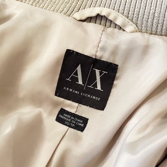 Armani Exchange Khaki Peplum Crop Jacket XS - Picture 10 of 11